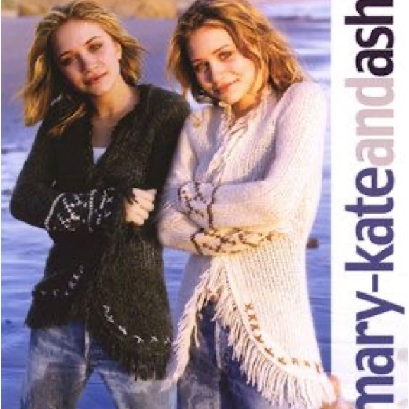 Y2K Vtg Boho Fringe Cardigan ASO Mary kate and Ashely Olsen - Picture 5 of 5